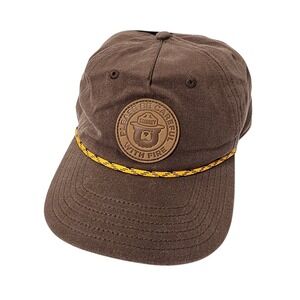 Smokey Bear‎ Baseball Cap Brown Leather Patch Detail Official Licensed Brown